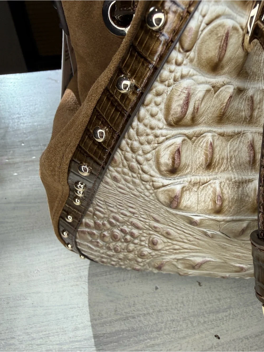Brahmin hobo cream